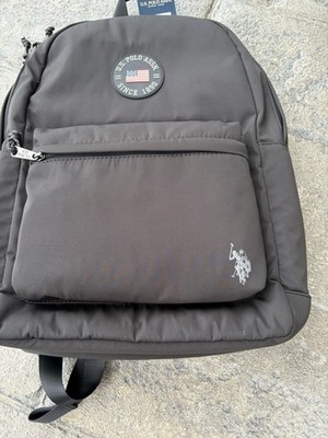 U.S. Polo Assn. Unisex 18'' Solid Core Backpack, Black
