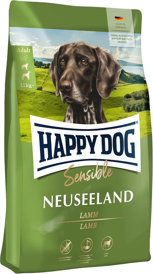 Happy Dog Sensible Neuseeland-M-Trockenfutter,Hundefutter-Geschmacksrichtung Lam