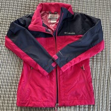 Girls Small 7/8 Columbia Interchangeable Omni Tech Jacket. Pink Navy