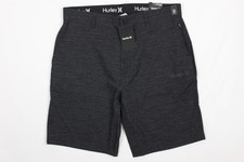 Hurley Men's NWT Essential Heather Hybrid Walk Shorts 9.75" Inseam Black