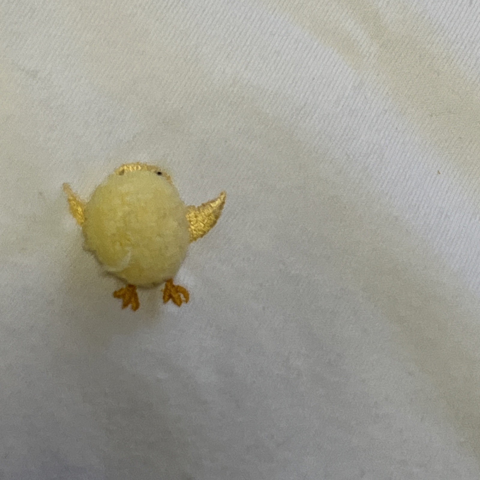 Michael Simon Light Easter Chick Embroidered Card… - image 3