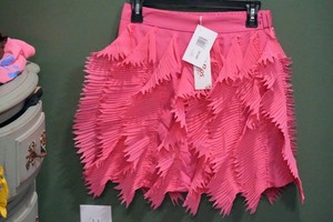 La' Ros Size Small Hot Pink Ruffled Skirt Brand New With Tags