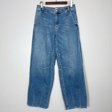 ALICE  OLIVIA Women's Size 31 Avery Blue Wash Parker Low Rise Balloon Leg Jeans