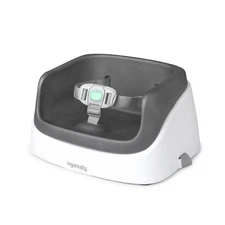 Ingenuity SmartClean Toddler Booster Seat, Easy-Clean, 3-Point Harness, Slate