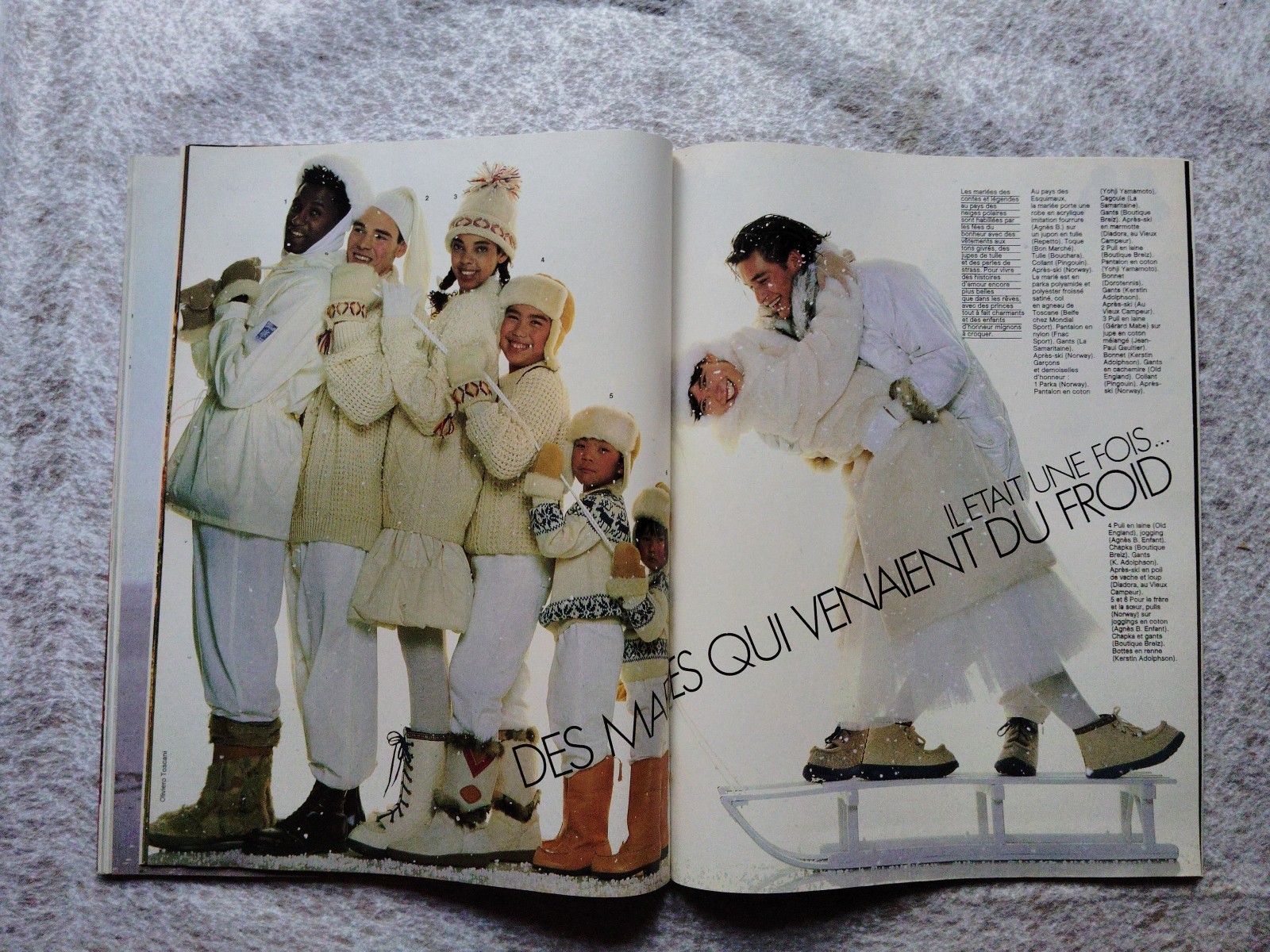 French Elle Dec.1986 Cover Michèle By Gilles Bensimon 