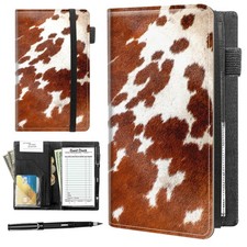 Server Books for Waitress Book,Leather Server Book with Zipper Pocket,Fit Wai...