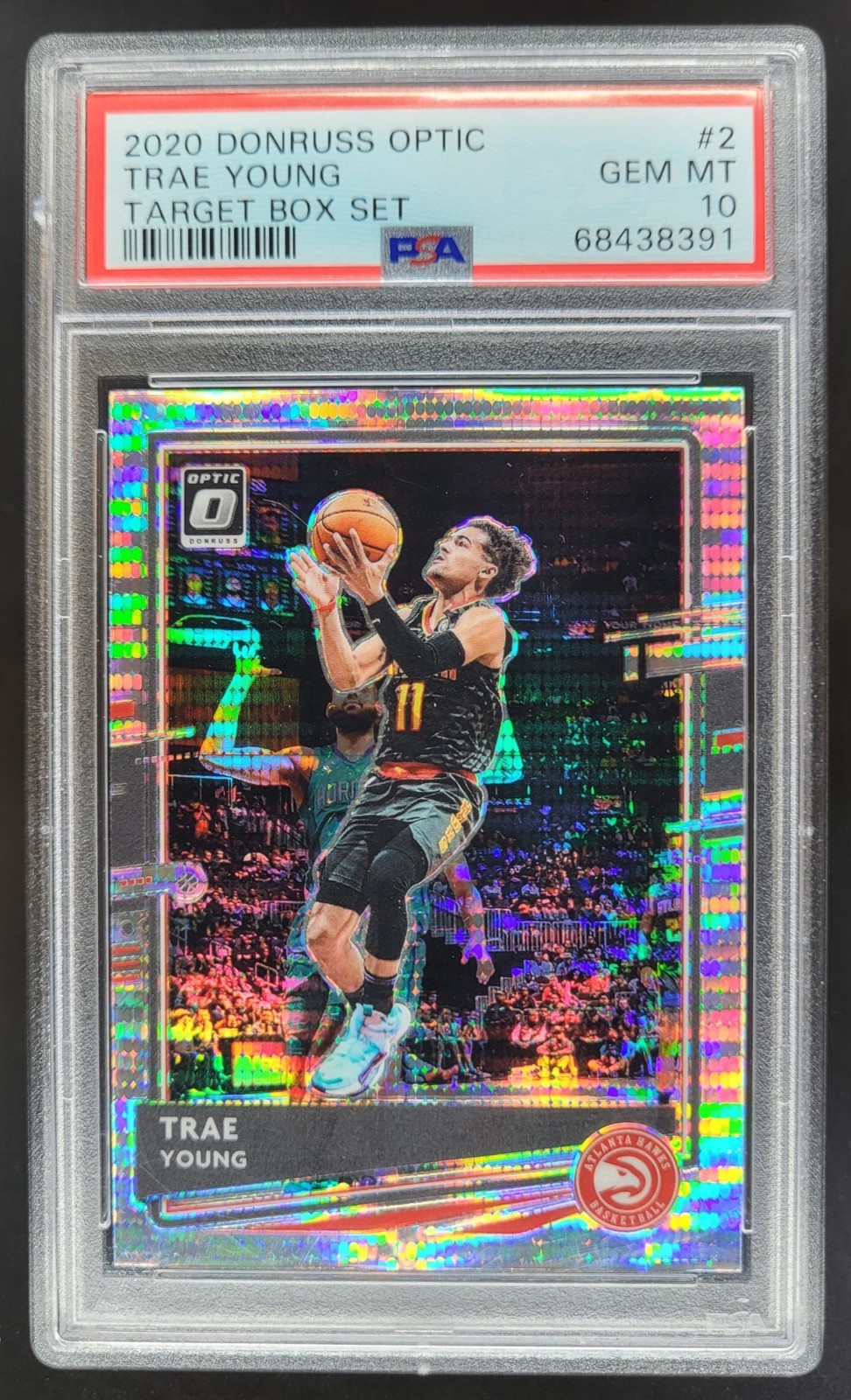 2020-21 Donruss Optic Trae Young #2 Target Box Set PSA 10 Atlanta Hawks NB5 view 1