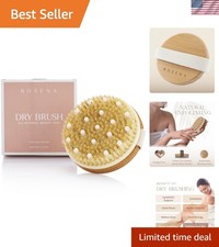 Luxury Dry Brushing Body Brush - Natural Boar Bristles for Anti-Cellulite  Glow