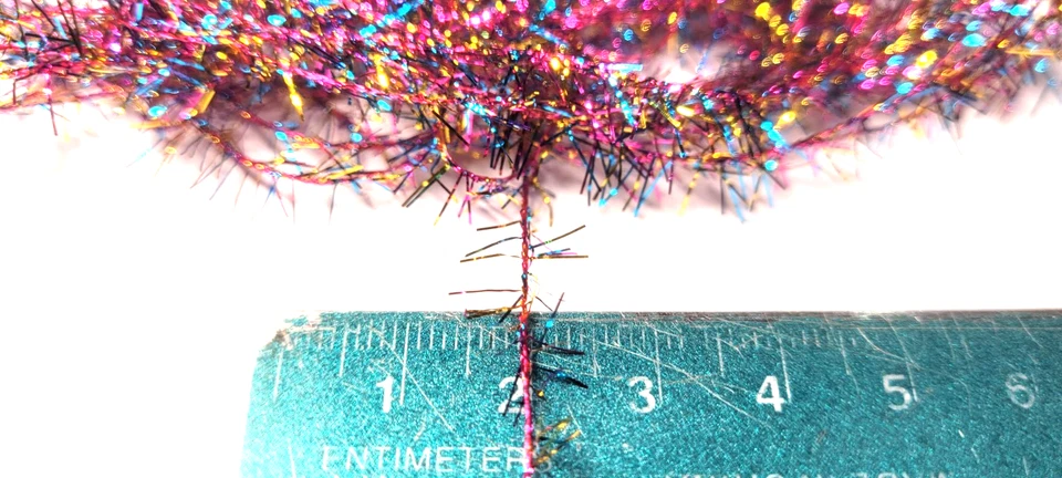 METALLIC TINSEL CHENILLE - RAINBOW - 10mm - 5 Yards - Fly Tying Materials - NEW! - Image 3 of 3