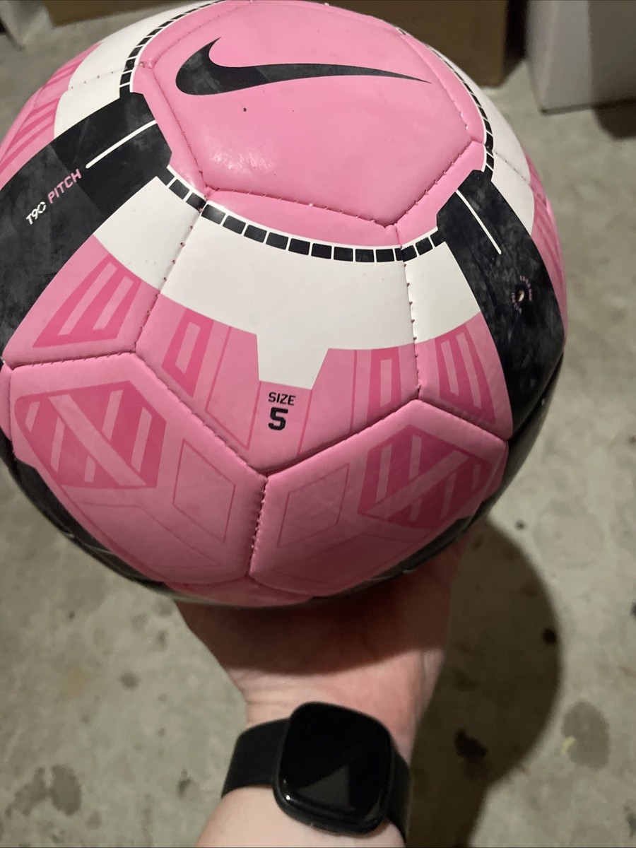 Nike Official T90 Total 90 Pitch Soccer Ball Pink White Black | eBay