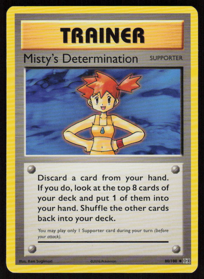 Misty's Determination 80/108 Uncommon Evolutions Pokemon MP
