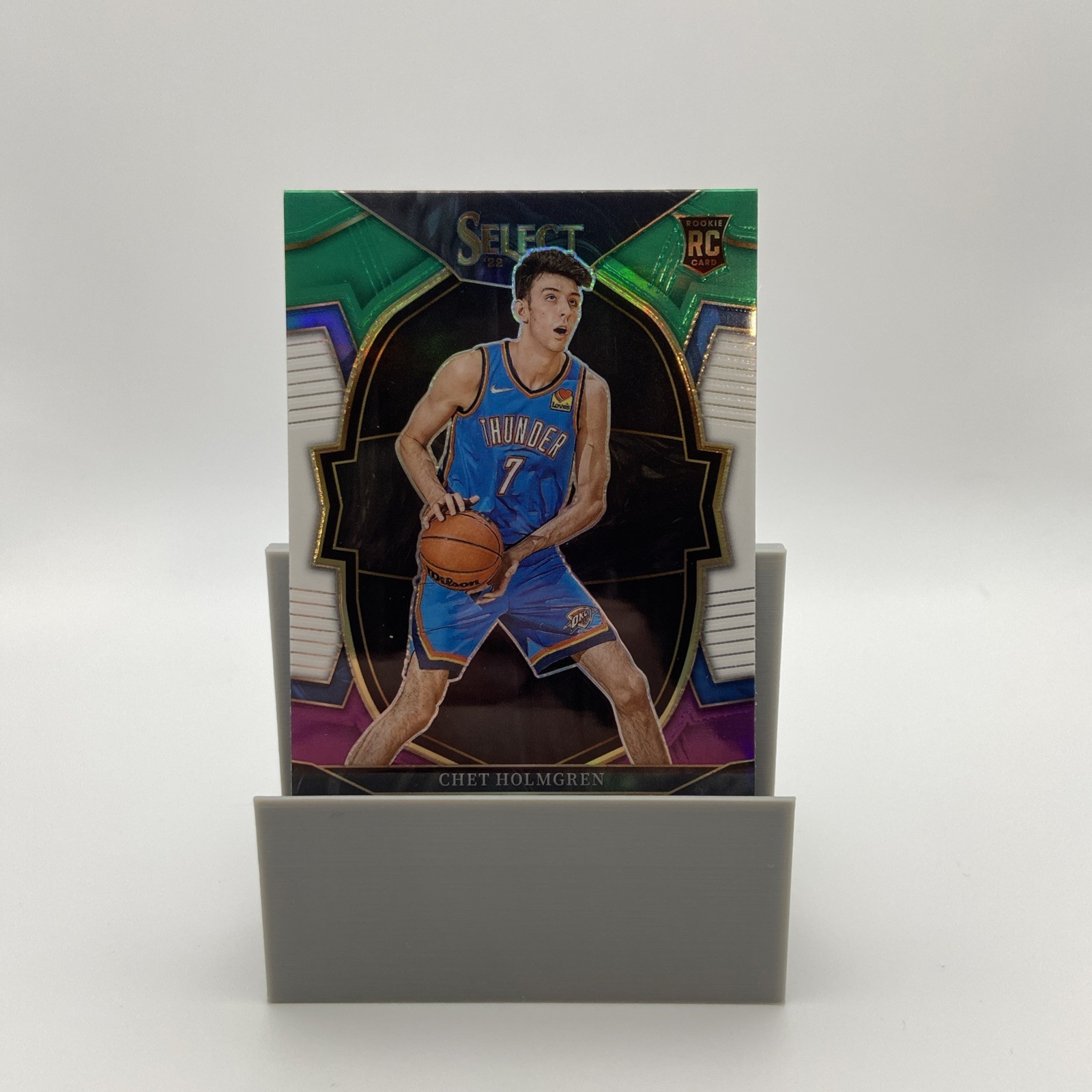 2022-23 Select Chet Holmgren RC Green White Purple Prizm Concourse #83 Thunder