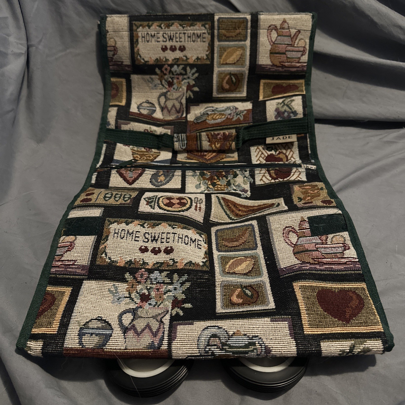 Jade Tapestry Horses Shopping Travel Tote Bag With Wheels Fo