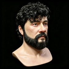 Handmade Custom Silicone Mask Realistic Hand Planted Hair Halloween Party Cospla