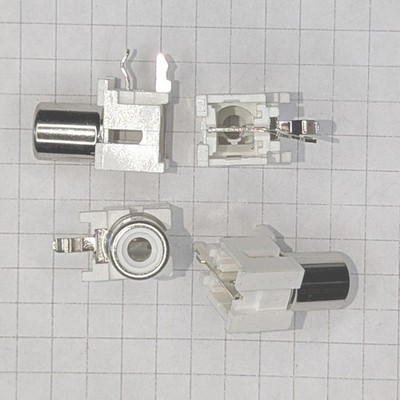 8 Pack White RCA Female Jack PCB Mount Right Angle Connectors -x13 -x14
