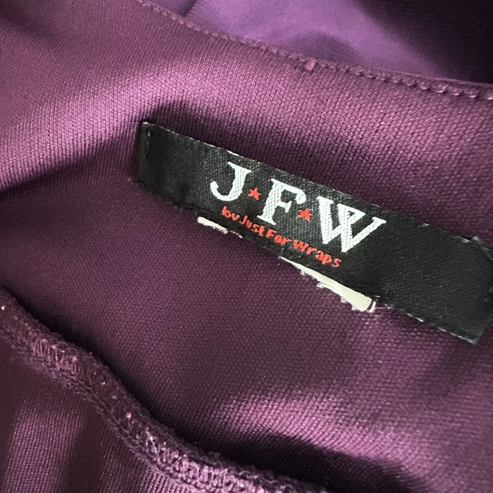 Vestido JFW Just For Wraps Mujer S Púrpura Y2K Mini Babydoll Lechera Elástico Foto 3 de 4