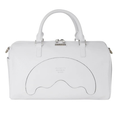 Sprayground The Headquarters Reflection Duffle Bag New White Gym Travel Duffel