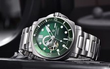 Herren Automatikuhr mit Saphire Glas NH35 - Pagani Design Neu 2025 -Grün