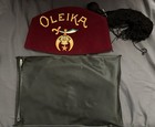 Vintage Oleika Mtn. Shriners Club Fez Hat Maroon Wool Felt Gold Emblem W/ Case — photo 1