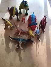 Toy Dinosaurs Lot of 11 Various Sizes And Species Plastic/rubber Dinosaur Toys