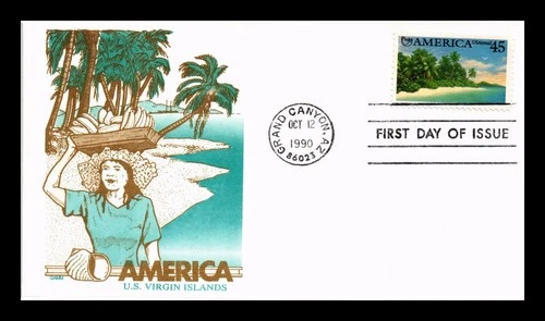 DR JIM STAMPS US COVER PUAS AMERICA TROPICAL COAST VIRGIN ISLANDS FDC GAMM