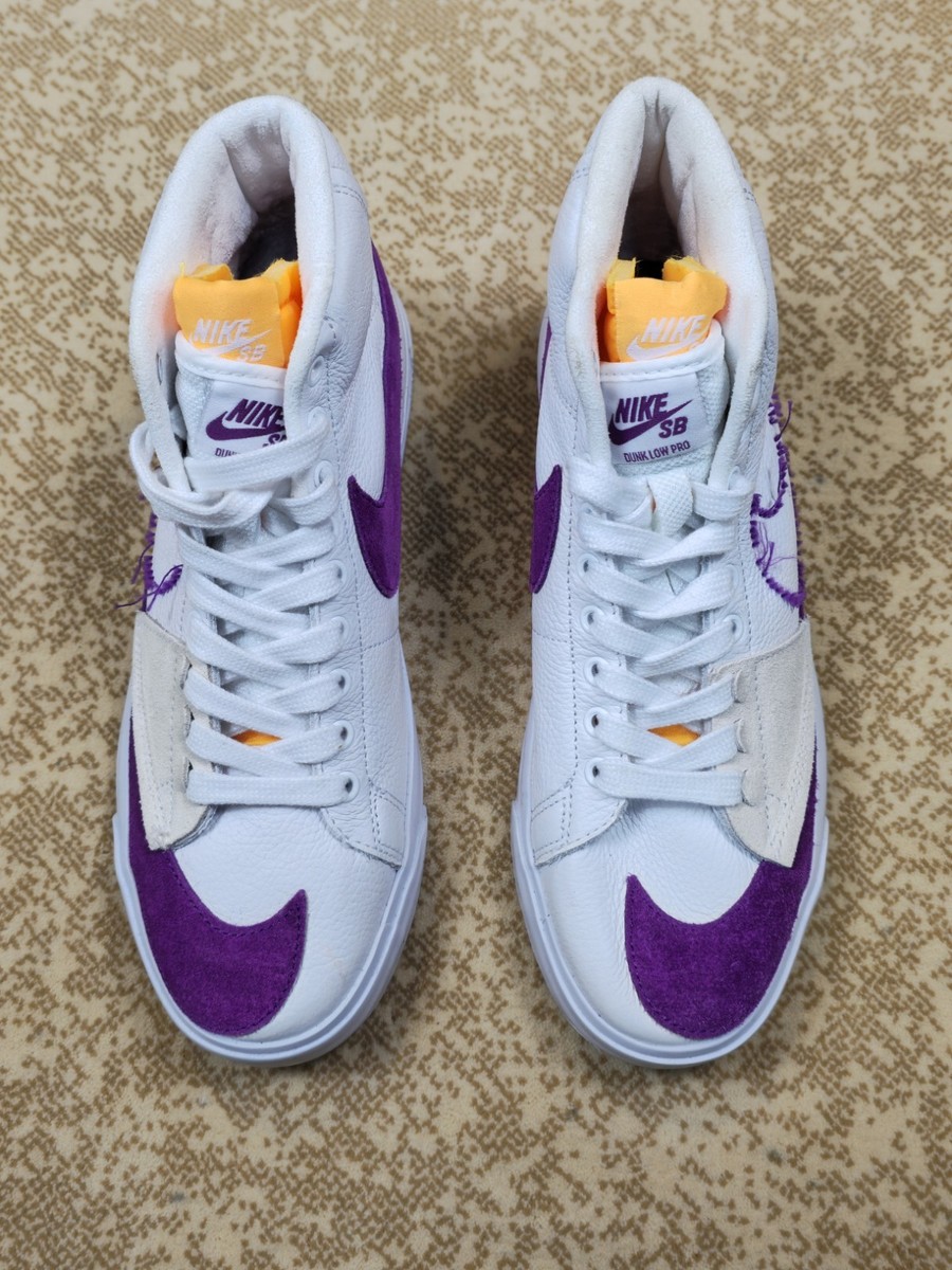 Nike SB Zoom Blazer Mid ISO White Court Purple UK – Excellent Condition