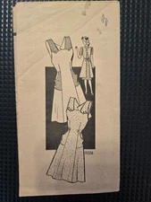 Vintage 1950s Mail Order Pattern Pinafore Apron Unprinted Complete 9226 S-Medium