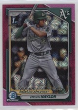 2024 Bowman Chrome Prospects Mega Box Fuchsia Mojo Refractor Myles Naylor 4z8