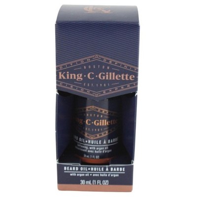 King C. Gillette Beard Oil with Argan Oil for Men 30mL 1 FL OZ New in Box