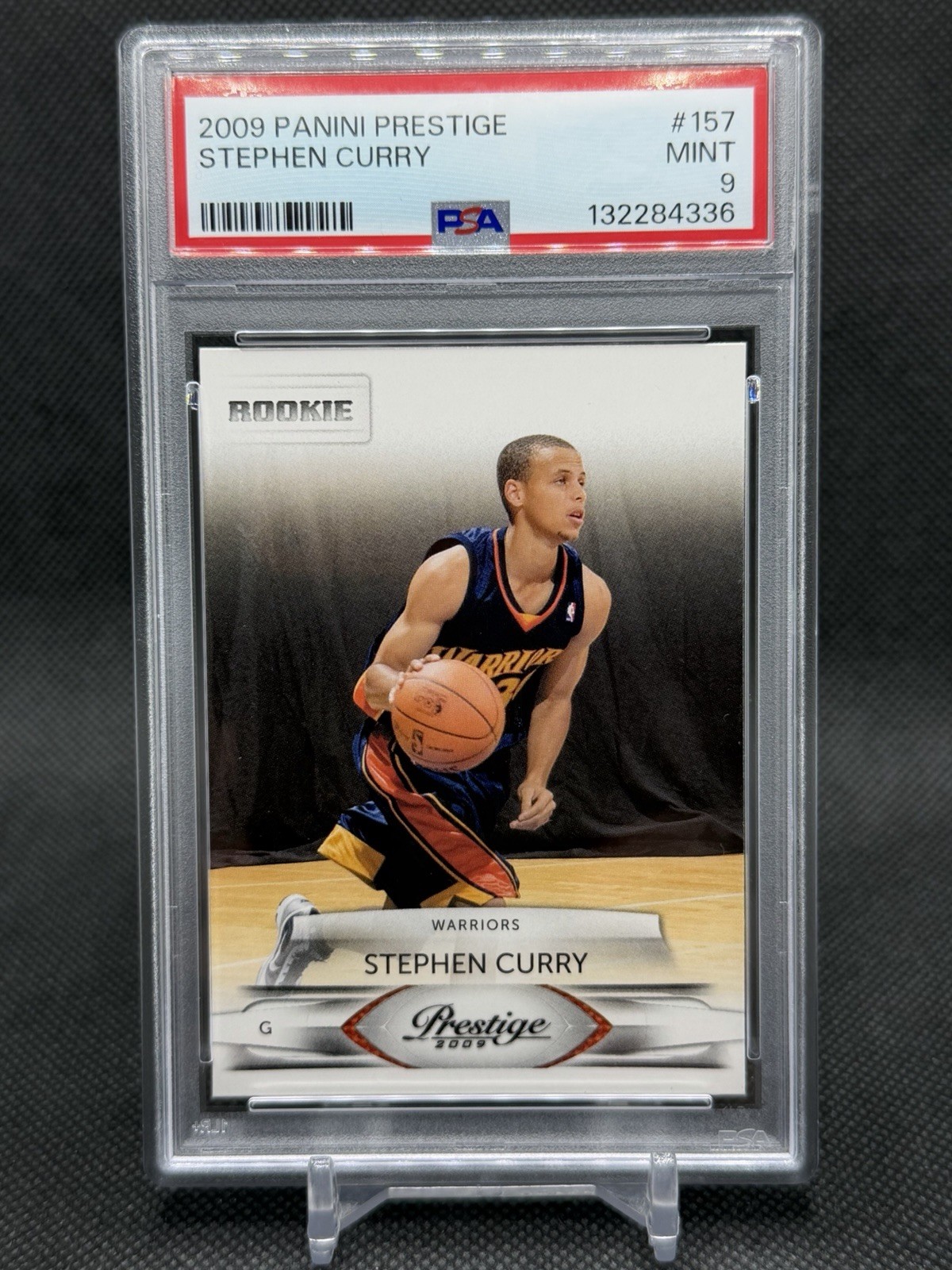 2009 Stephen Curry Panini Prestige PSA 9 Mint Rookie #157 Warriors