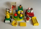 Lot of VTG Fisher Price Little People Furniture, Vehicles & More
