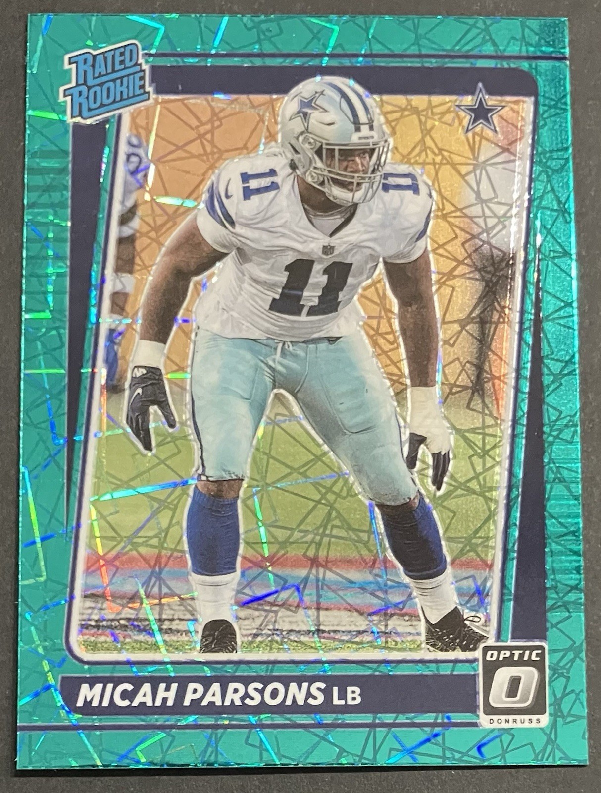 2021 Panini Donruss Optic - Rated Rookie Micah Parsons #245 Green Velocity Prizm