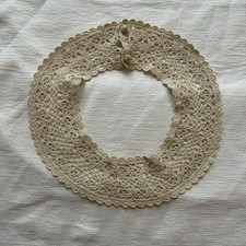 Crocheted Collar Ivory, Annie Peking Handicrafts 100 Cotton