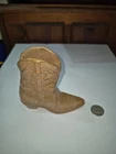 Vintage Frankoma Pottery Cowboy Boot Vase Brown 4.5" Tall #134 TT10