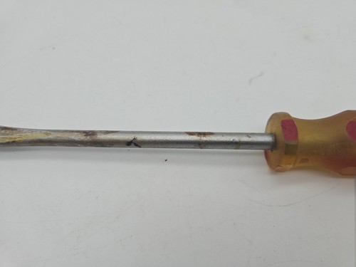 Mac Tools Vintage 3/8"× 5-3/4" Blade Flat Tip Screwdriver Amber/Red Handle PJR6 - 第 3/13 張圖片