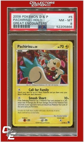Great Encounters 5 Pachirisu Holo PSA 8