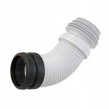 90mm Inlet x 110mm Outlet Long Flexible Toilet Pipe Waste Connector