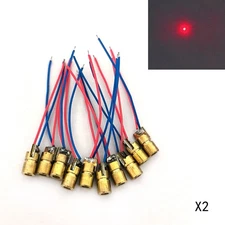 20pcs 6x10mm Mini 1~5mW 650nm Red dot Laser Module Diode LED Lights 3V