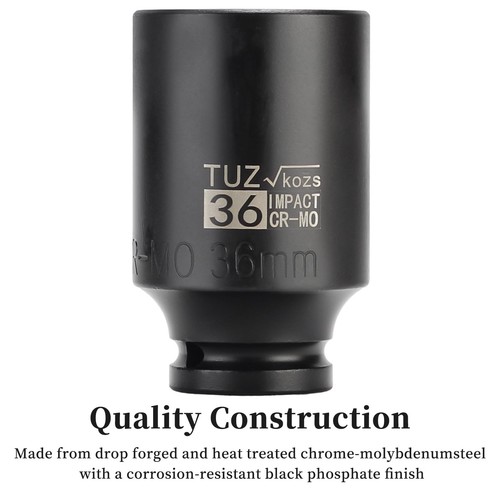 1/2-Inch Drive 36mm Deep Impact Socket with 6-Point Design, Heat-Treated Chro... - Picture 5 of 7