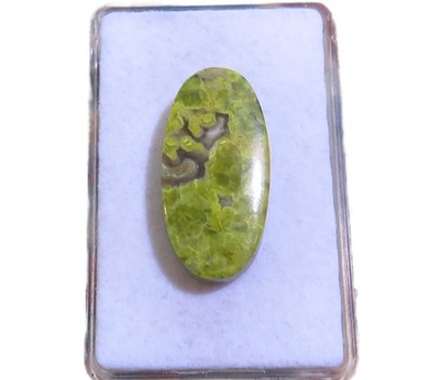 Grüner Opal Cabochon 29,4x14,8 mm 20 ct. Nr. U34913