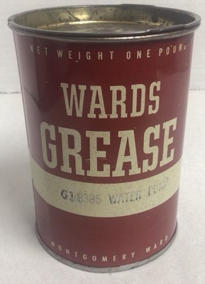 Montgomery Wards 1 Pound Grease Can Water Pump Full