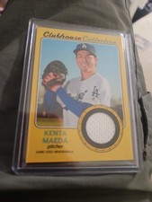 Kenta Maeda 2017 Topps Heritage Clubhouse Collection Gold Jersey Relic 69/99