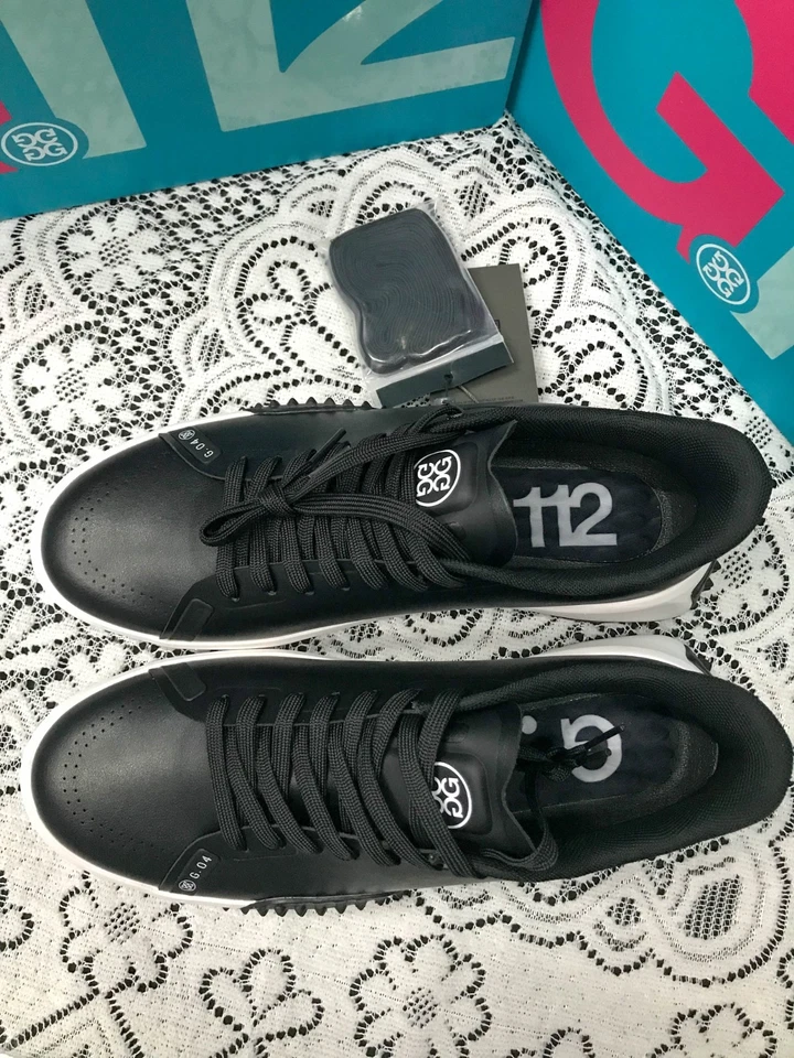 NUEVO G/FORE G4 G.112 Zapatos de Golf ONYX Para Hombre Cuero PU Tenis Negros Talla 10-12 Foto 2 de 4