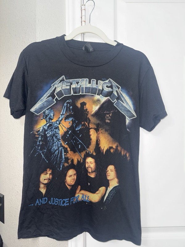 Metallica ...And Justice For All World Tour 1994 Black Graphic T-Shirt