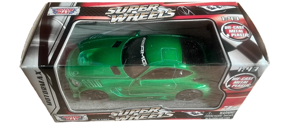 Modellino auto MotorMax Mercedes AMG GT3 verde scala 1:43 pressofuso da 4... - Immagine 2 di 2