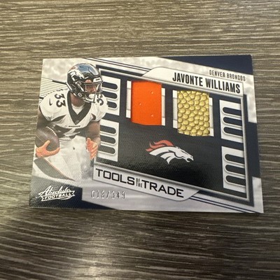 #TOTT-JW Javonte Williams 2023 Panini Absolute #/349 Tools of the Trade Double