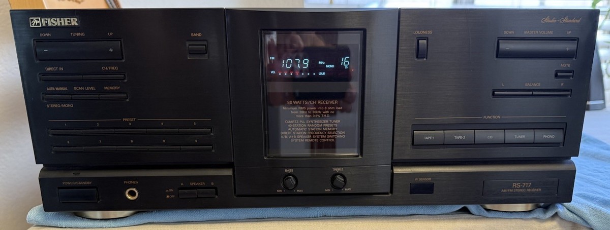 Fisher 80 Watt 2 Channel Vintage AM FM Stereo Receiver HIFI RS-717