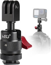 Cold Shoe Mount Adapter with 1/4  -20 Screw Hole Black Aluminum Camera Tripod