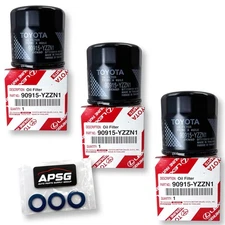Oil Filter 90915-YZZN1/YZZF2 + APSG Washers 3-Pack for Toyota Lexus Scion