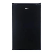 Galanz 4.3 Cu ft Single Door Mini Fridge, Black Estar, New, Width 19.92"